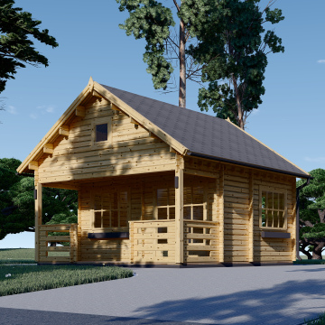 ALBI (44 mm), 5.6x5m, 20 m² With 8 m² Terrace 
